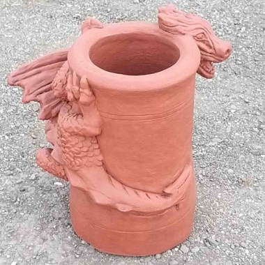 terracotta dragon chimney pot planter